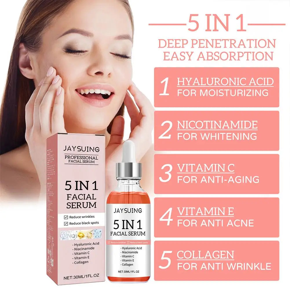 5 In 1 Vitamin C Hyaluronic Acid Face Serum