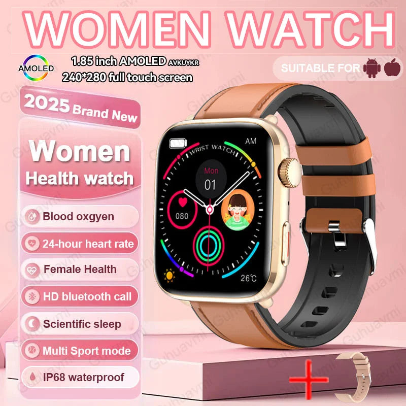 AI Smart Health Watch ECG HRV Blood Pressure Monitor NFC