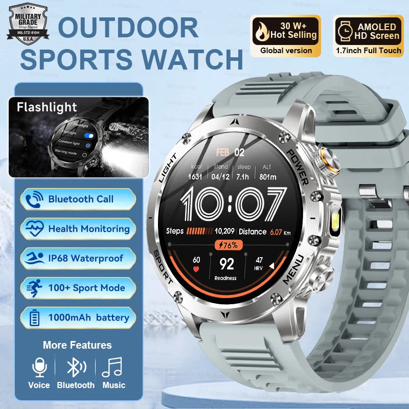 T-REX3 Smartwatch GPS 10ATM Waterproof 1000mAh Battery Men