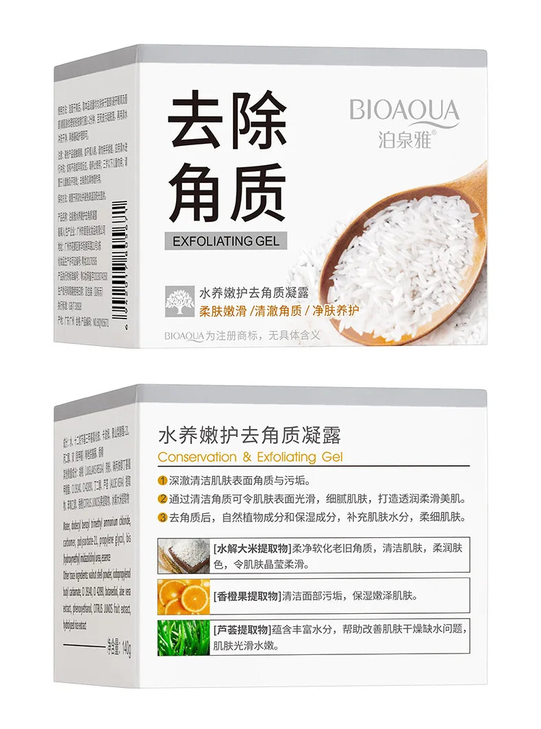 BIOAQUA White Rice Exfoliating Gel – Moisturizing Facial Scrub