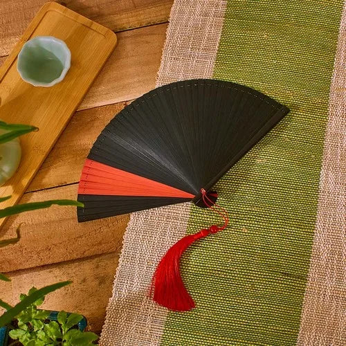 Chinese Style Bamboo Folding Fan Portable Retro Hand Fan