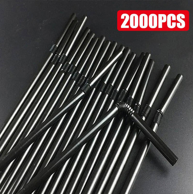 50–3000pcs Multicolor Drinking Straws – Party & Beverage Use