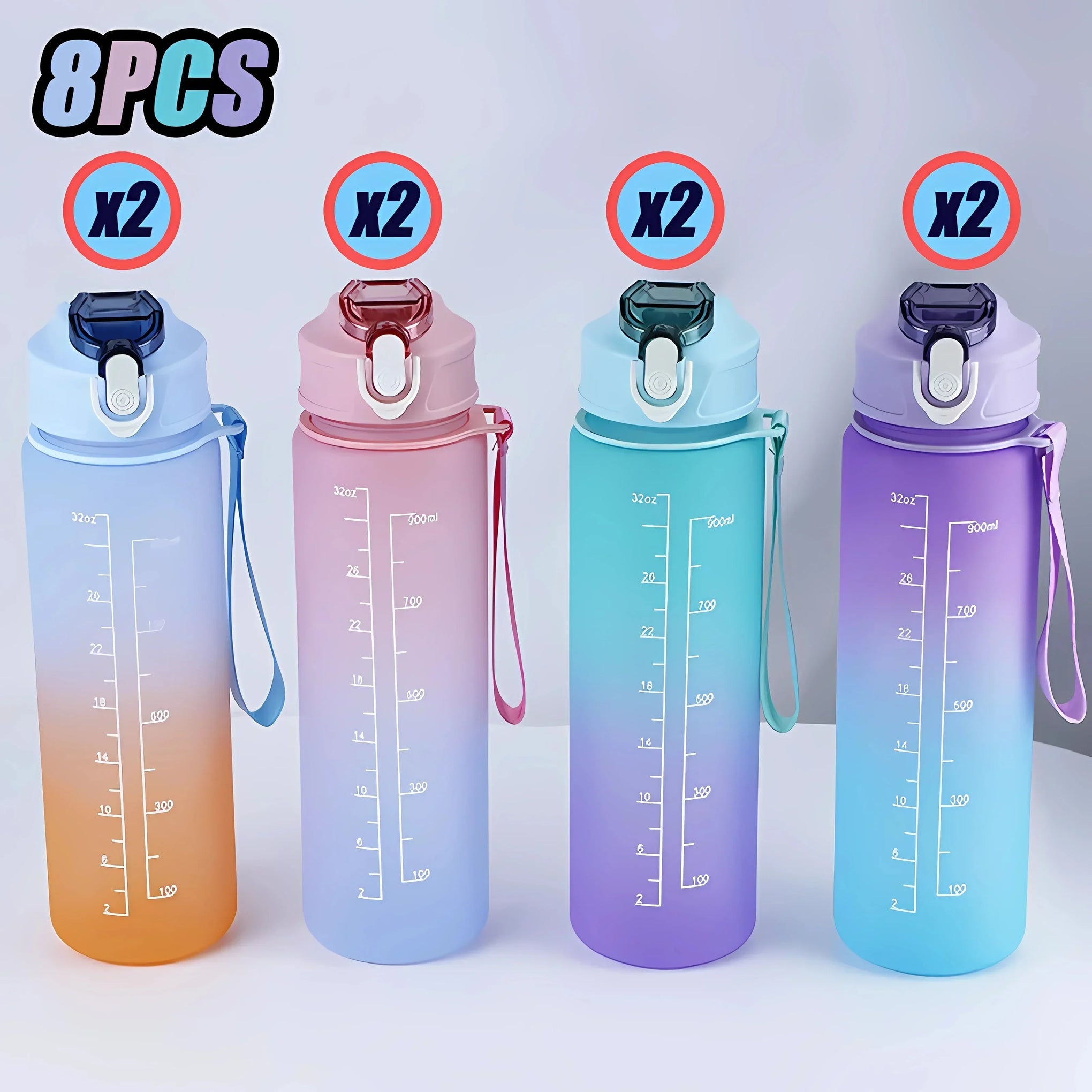 750ml Gradient Sports Water Bottle – Straw Cup, Heat-Resistant