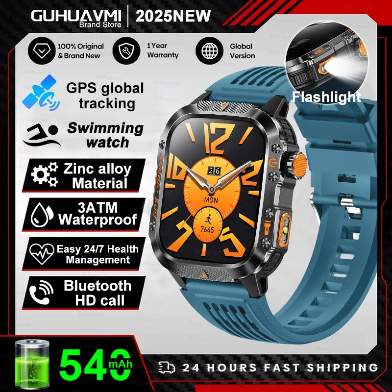 Military Grade GPS Smartwatch Men 10ATM Waterproof Outdoor