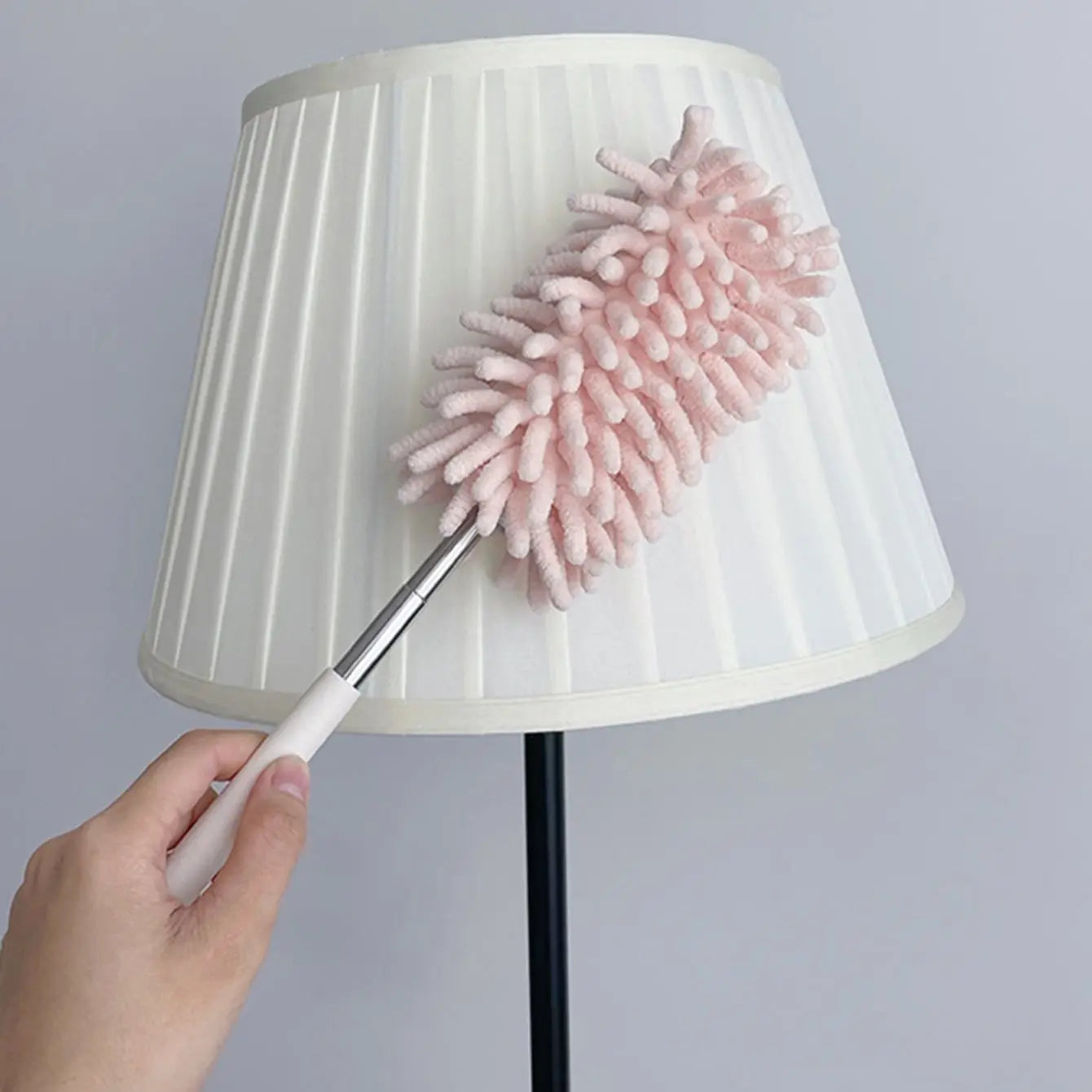 Telescopic Microfiber Chenille Duster – Stainless Steel Handle