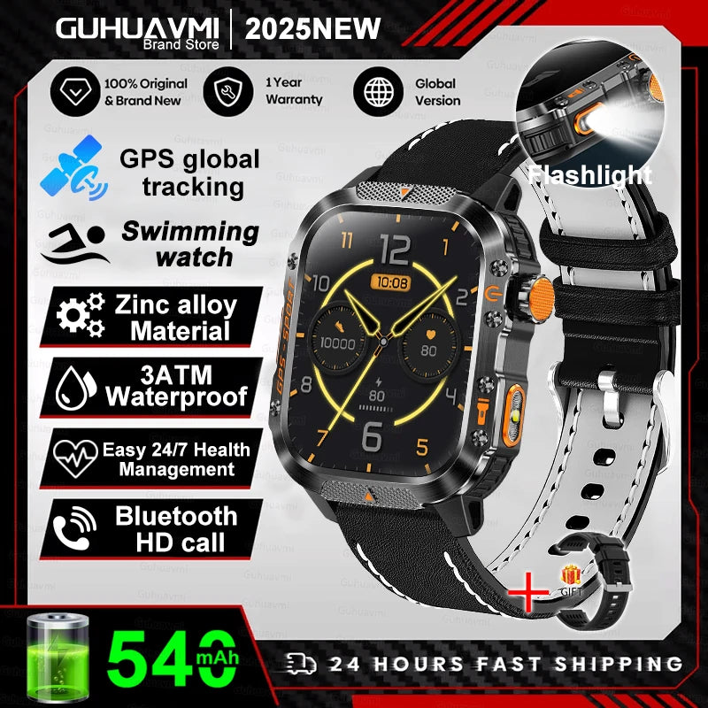 Military Grade GPS Smartwatch Men 10ATM Waterproof Outdoor