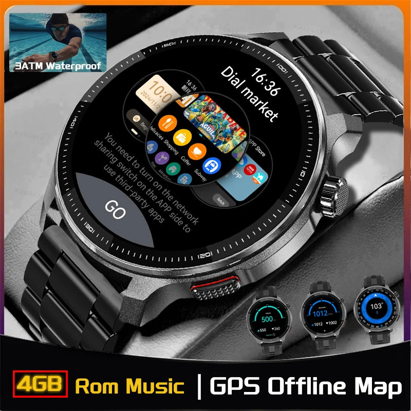 4G GPS Smartwatch Offline Maps App Market Waterproof Sports