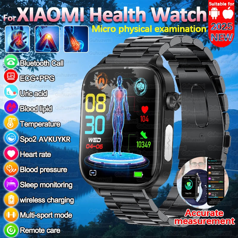 ECG PPG Health Smartwatch Blood Pressure Heart Rate Monitor