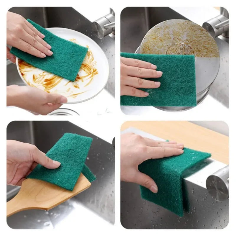 10/20/30pcs Non-Scratch Kitchen Scrub Pads – Reusable Dish & Pot Cleaners