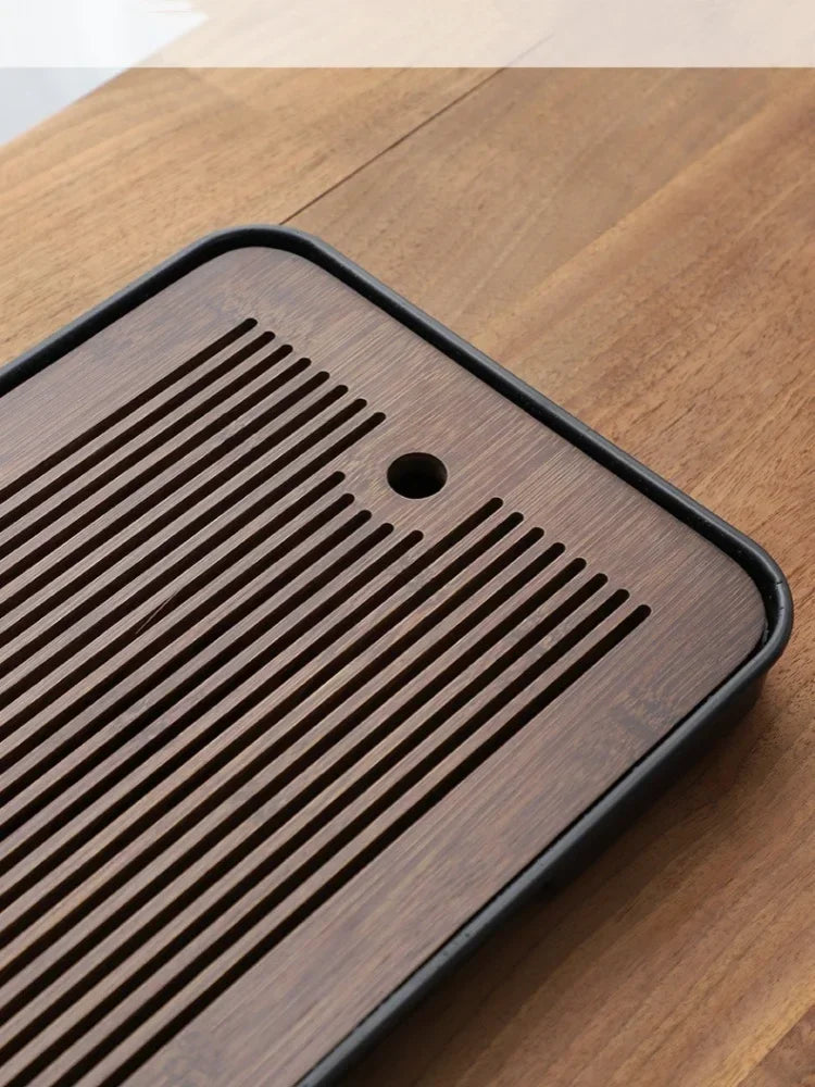 Portable Bamboo Tea Tray – Kung Fu Tea Set Drainage Tray