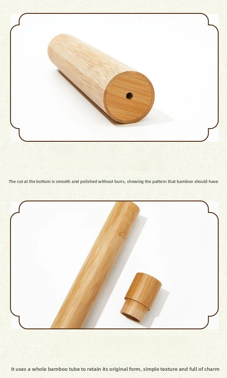 Eco-Friendly Bamboo Toothbrush Case – 21cm Travel Holder