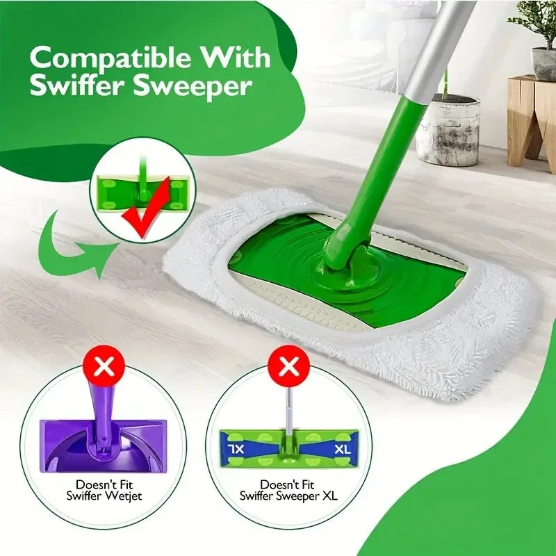 Reusable Microfiber Mop Pads – Wet & Dry Cleaning Cloths