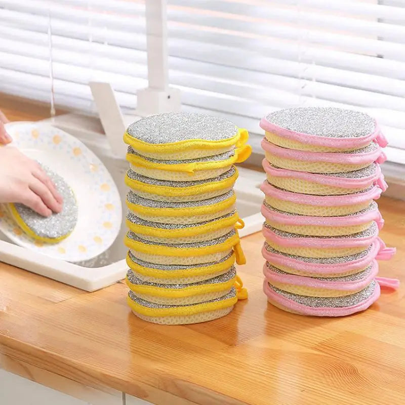 3/5/10PCS Double-Sided Dishwashing Sponges