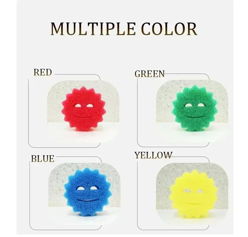 Reusable Smiley Face Cleaning Sponge