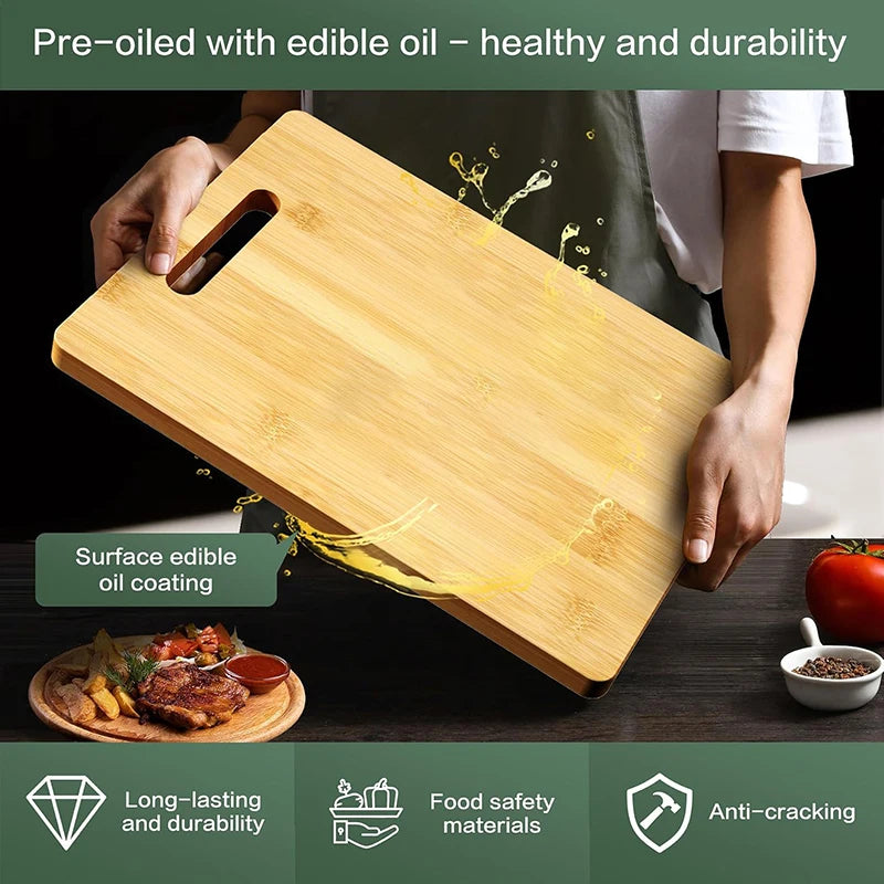 Wooden Bamboo Cutting Board for Meat Fruits and Vegetables