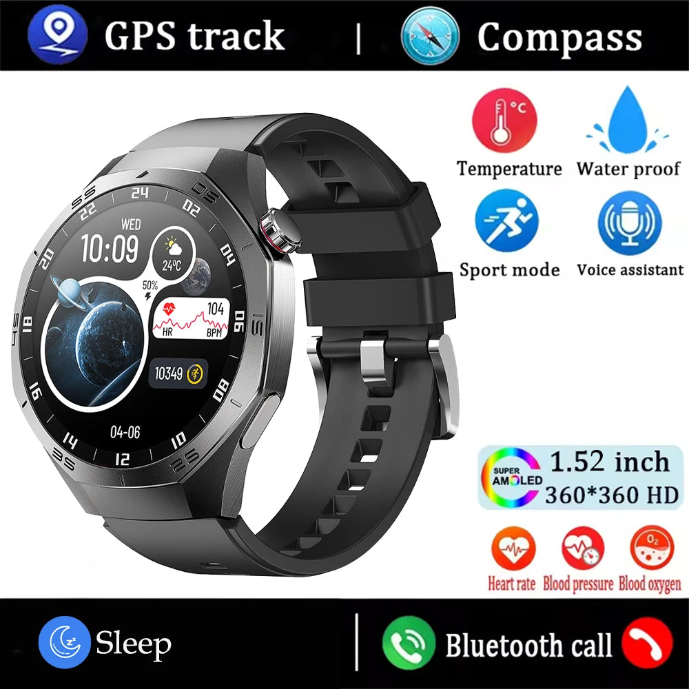 2025 Huawei GT5 Pro Smartwatch – HD AMOLED, GPS, Heart Rate