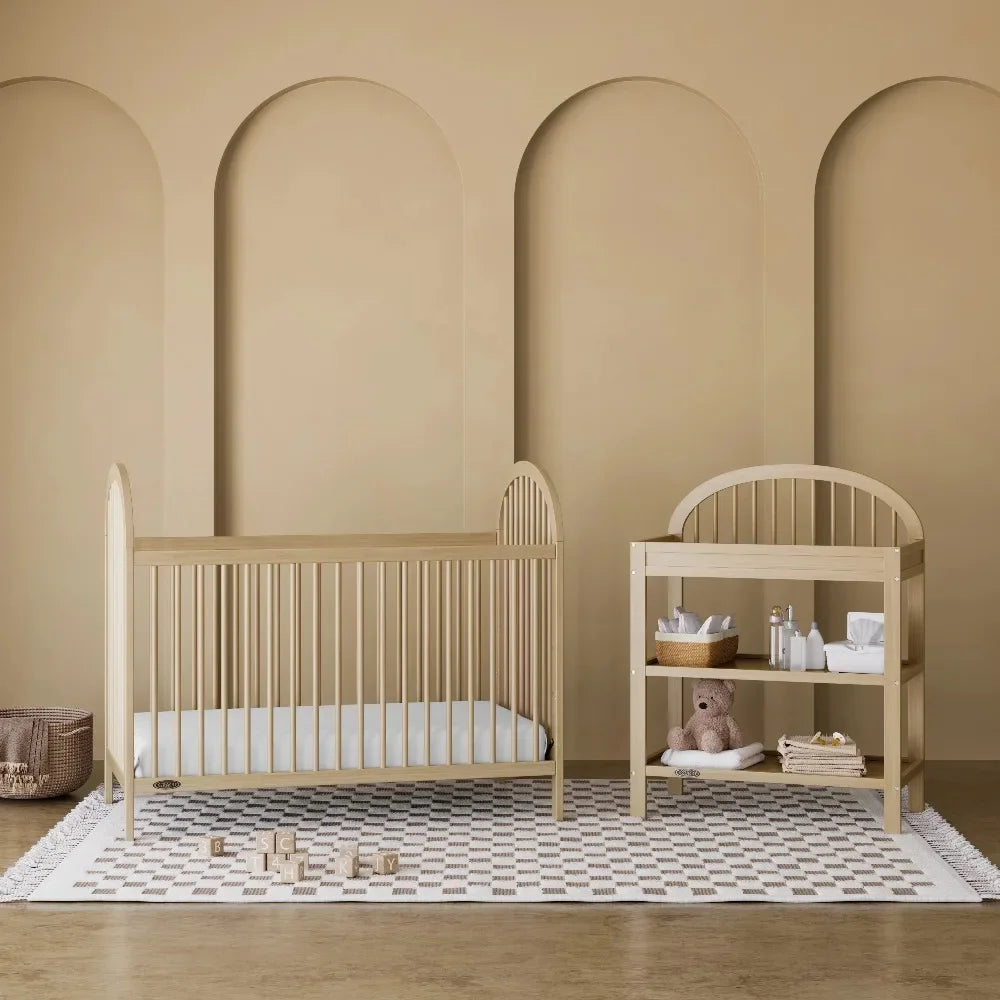3-in-1 Convertible Baby Crib – Driftwood Finish