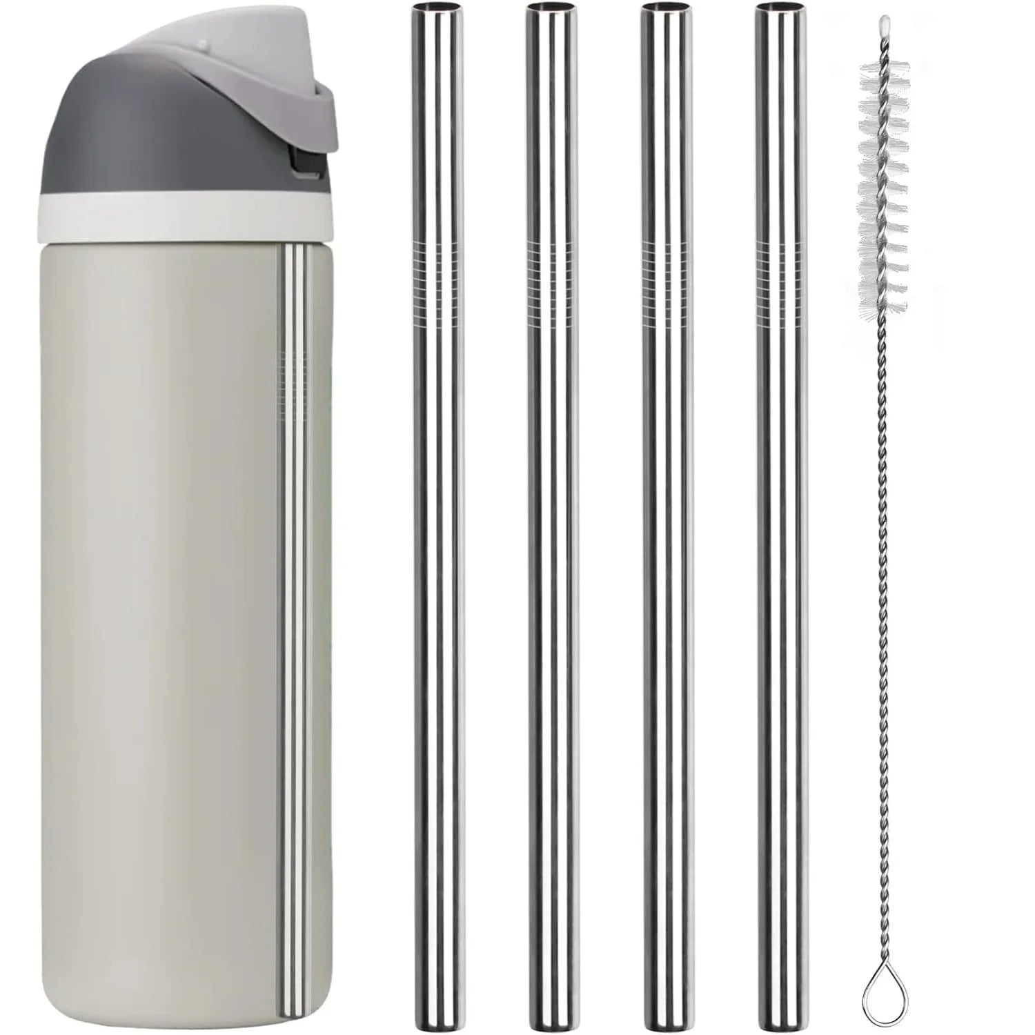 Metal Replacement Straws for Owala Bottles 24–32oz Stainless Steel Set