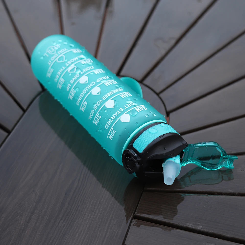 1000ml Leakproof Sports Water Bottle with Straw