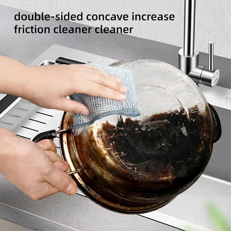 5/20pcs Steel Wire Mesh Cleaning Cloth – Non-Scratch Dish Rags