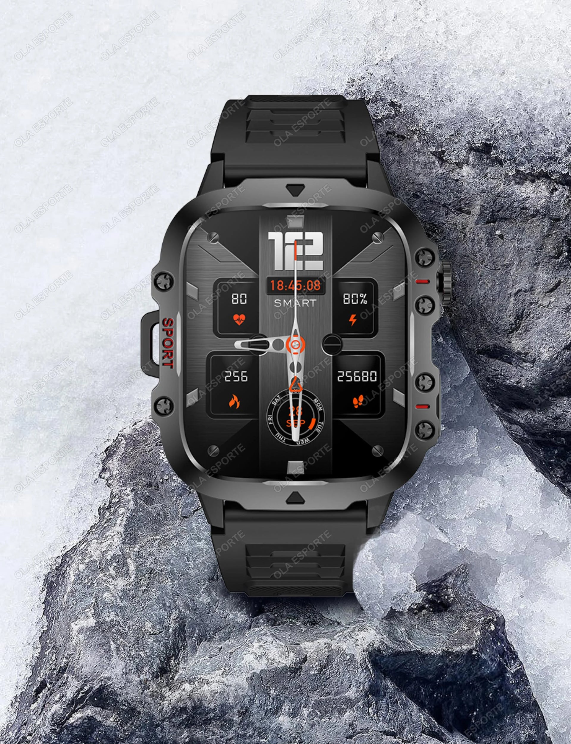 2025 Huawei/Xiaomi Military GPS Smartwatch – Waterproof with Flashlight