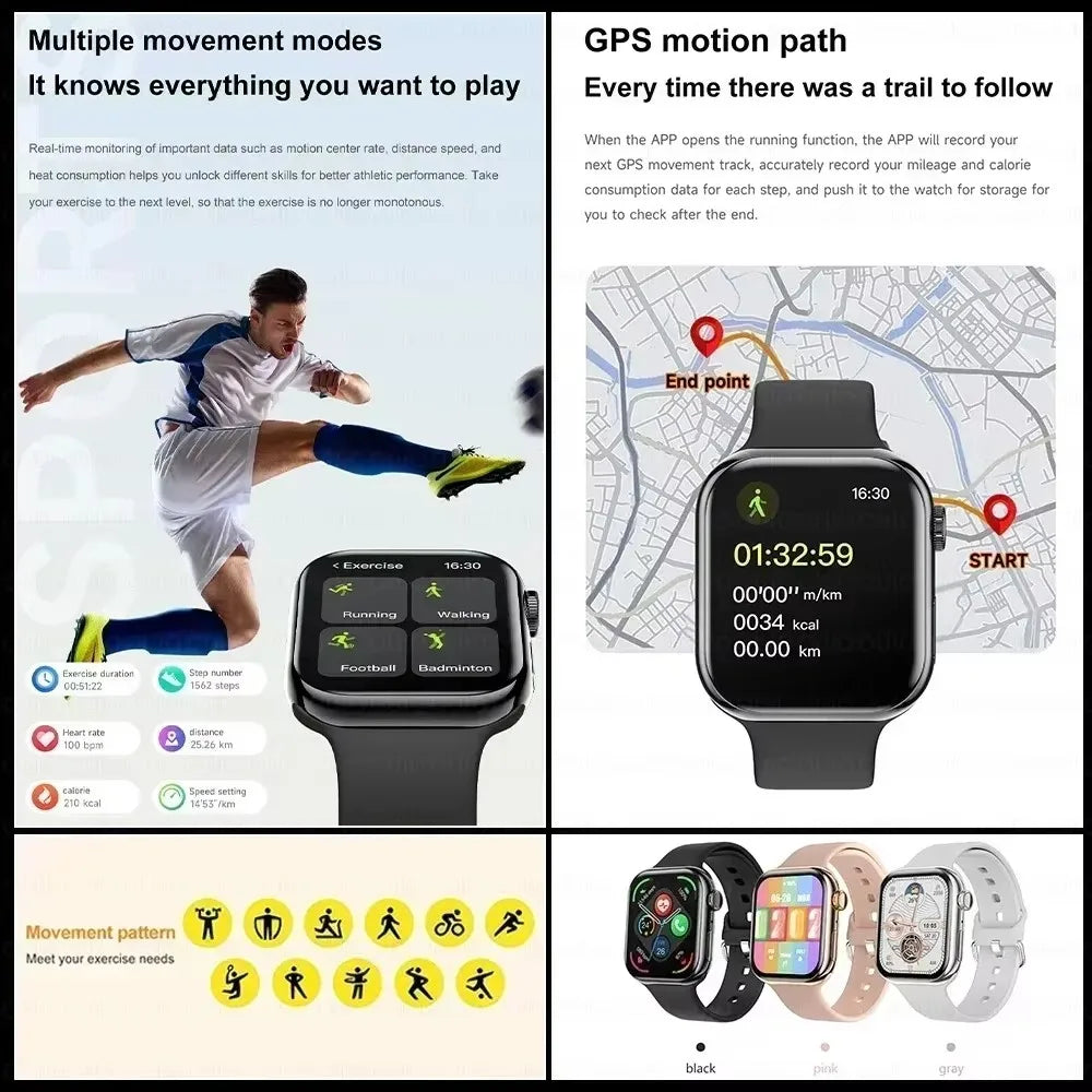 Smart Watch Series 10 HD Screen GPS NFC BT Call