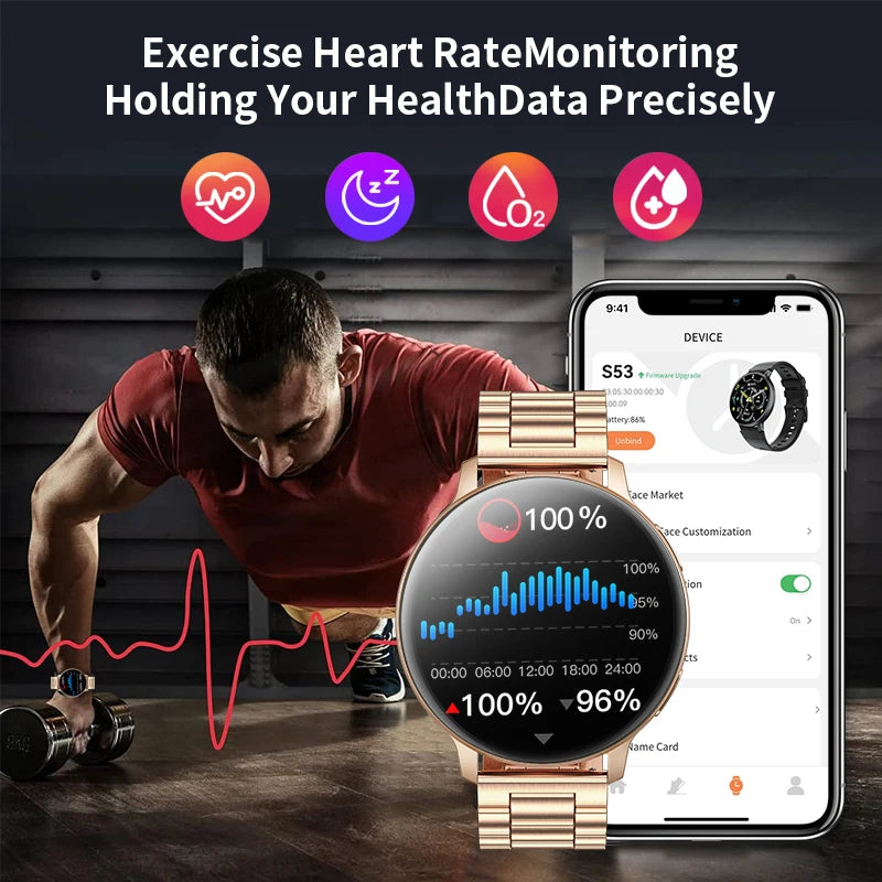 LIGE Bluetooth Call Smartwatch – Custom Dial, Fitness Tracker