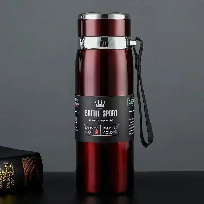 1L Stainless Steel Thermal Bottle – Hot & Cold Vacuum Flask