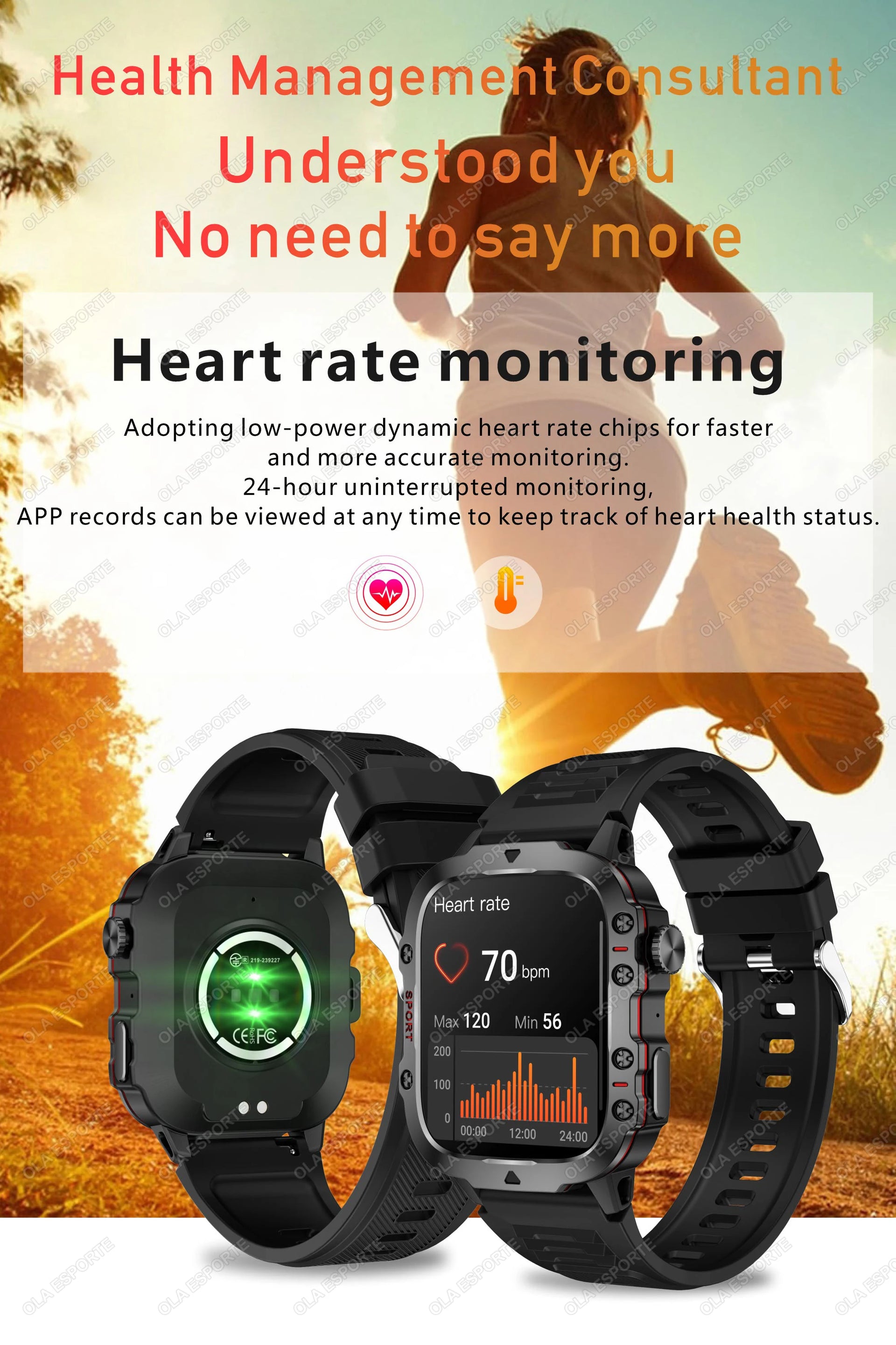 2025 Huawei/Xiaomi Military GPS Smartwatch – Waterproof with Flashlight