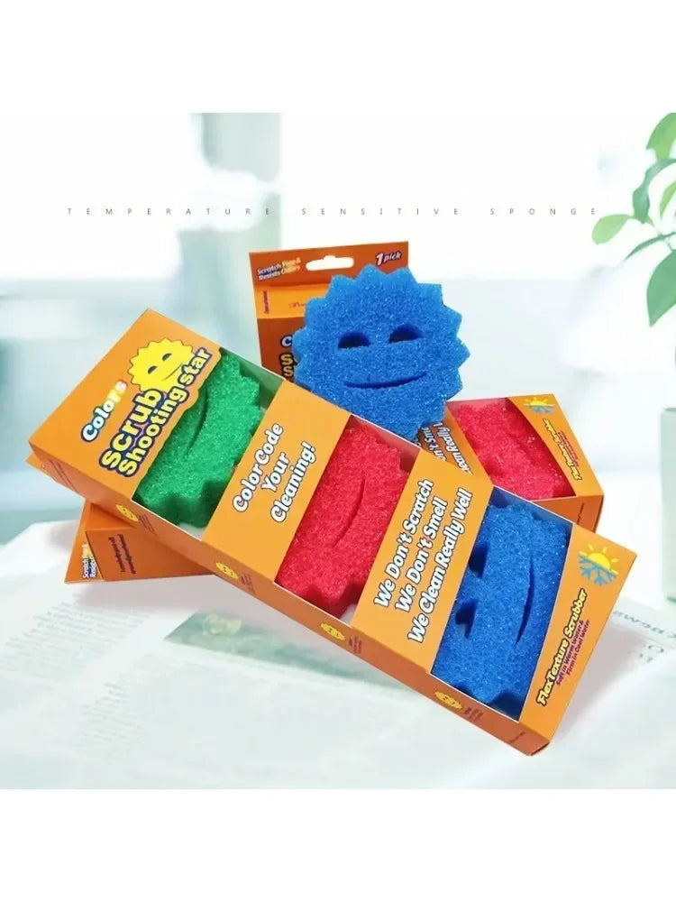 Reusable Smiley Face Cleaning Sponge