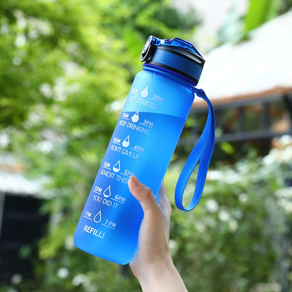 1000ml Leakproof Sports Water Bottle with Straw