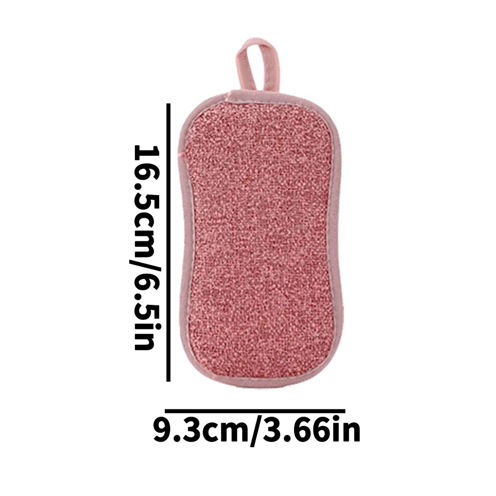 Reusable Double-Sided Microfiber Dishwashing Sponge