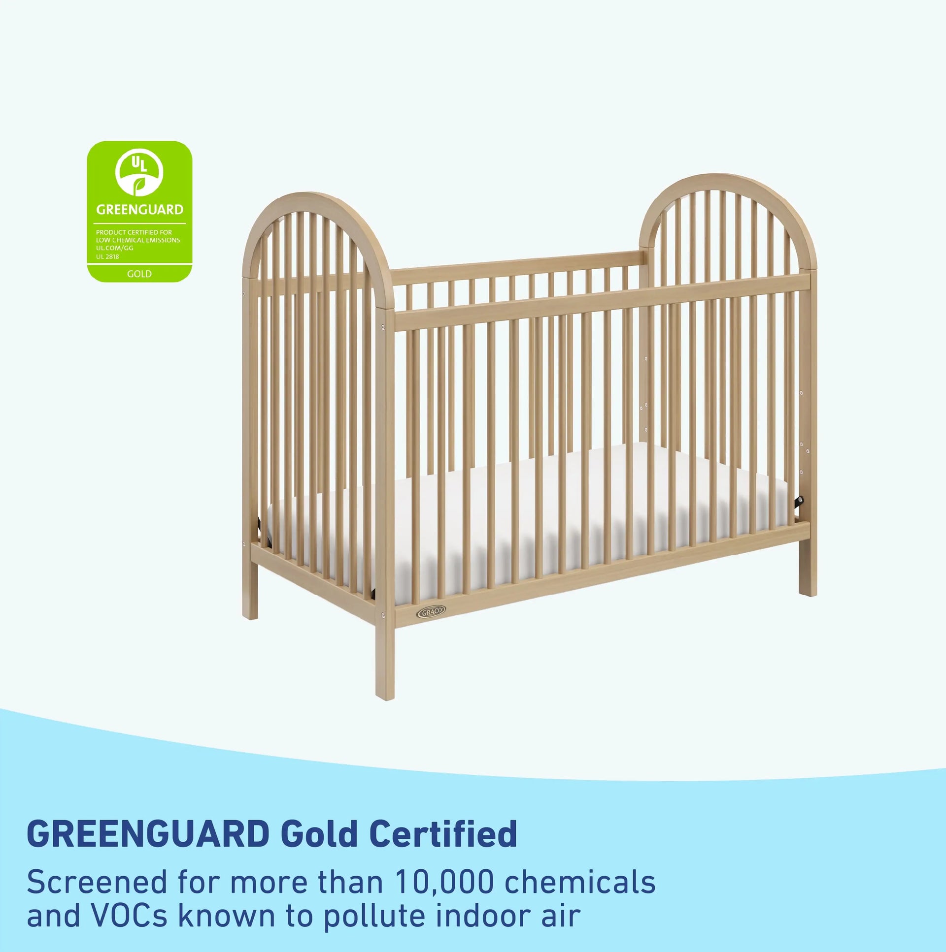 3-in-1 Convertible Baby Crib – Driftwood Finish