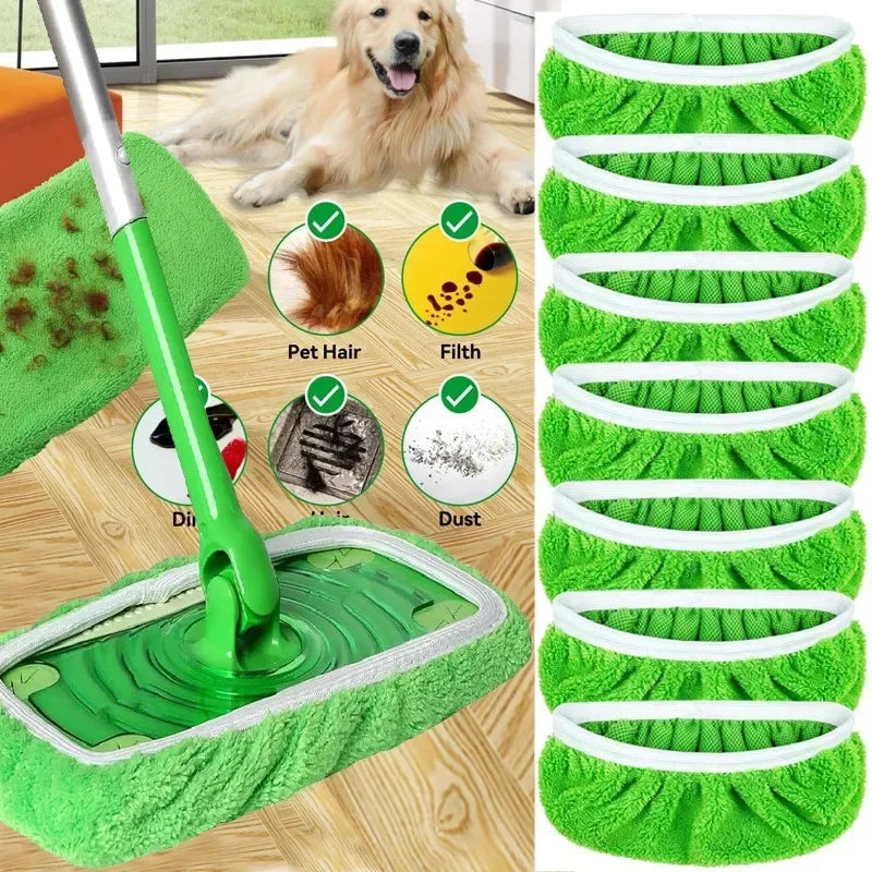 Reusable Microfiber Mop Pads – Wet & Dry Cleaning Cloths