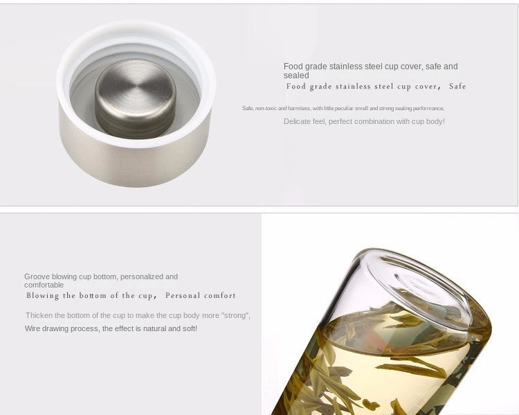 550ml Portable Glass Water Bottle – Travel & Car Friendly