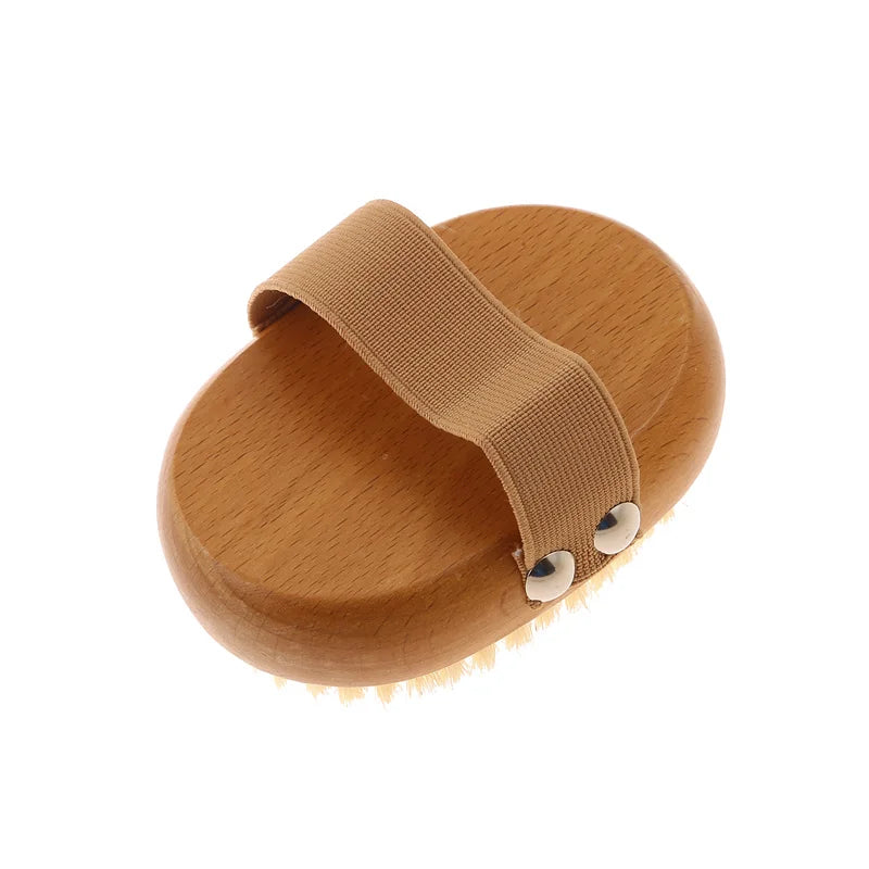 Natural Boar Bristle Bamboo Body Brush – Dry & Wet Exfoliating