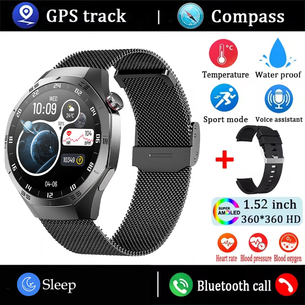 2025 Huawei GT5 Pro Smartwatch – HD AMOLED, GPS, Heart Rate