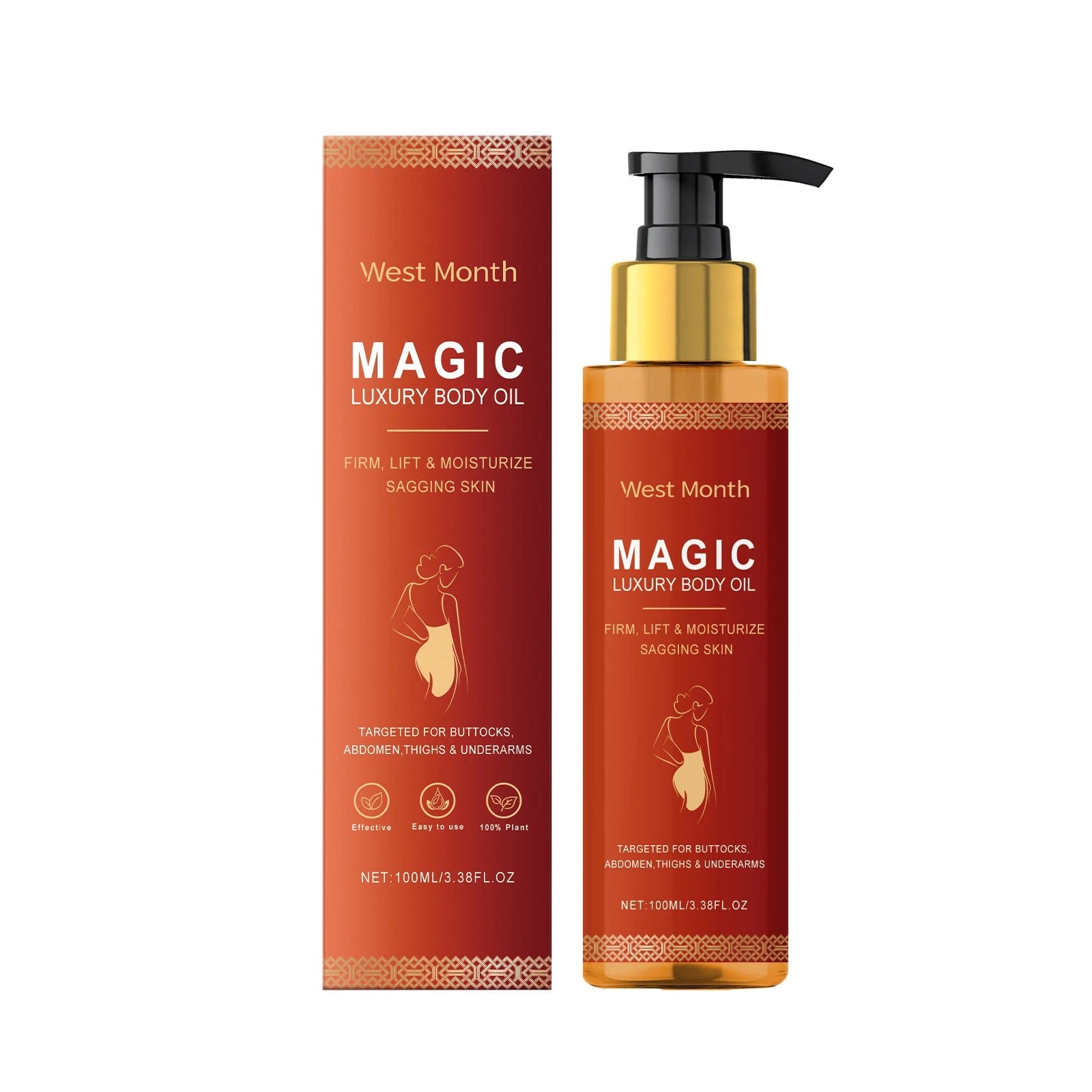 Body Firming Oil Anti Aging Cellulite Hydrating Massage Oil
