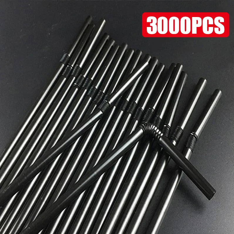 50–3000pcs Multicolor Drinking Straws – Party & Beverage Use