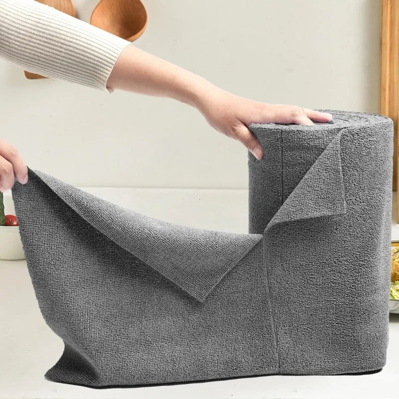 Reusable Microfiber Cleaning Cloth Roll for Kitchen Household Use