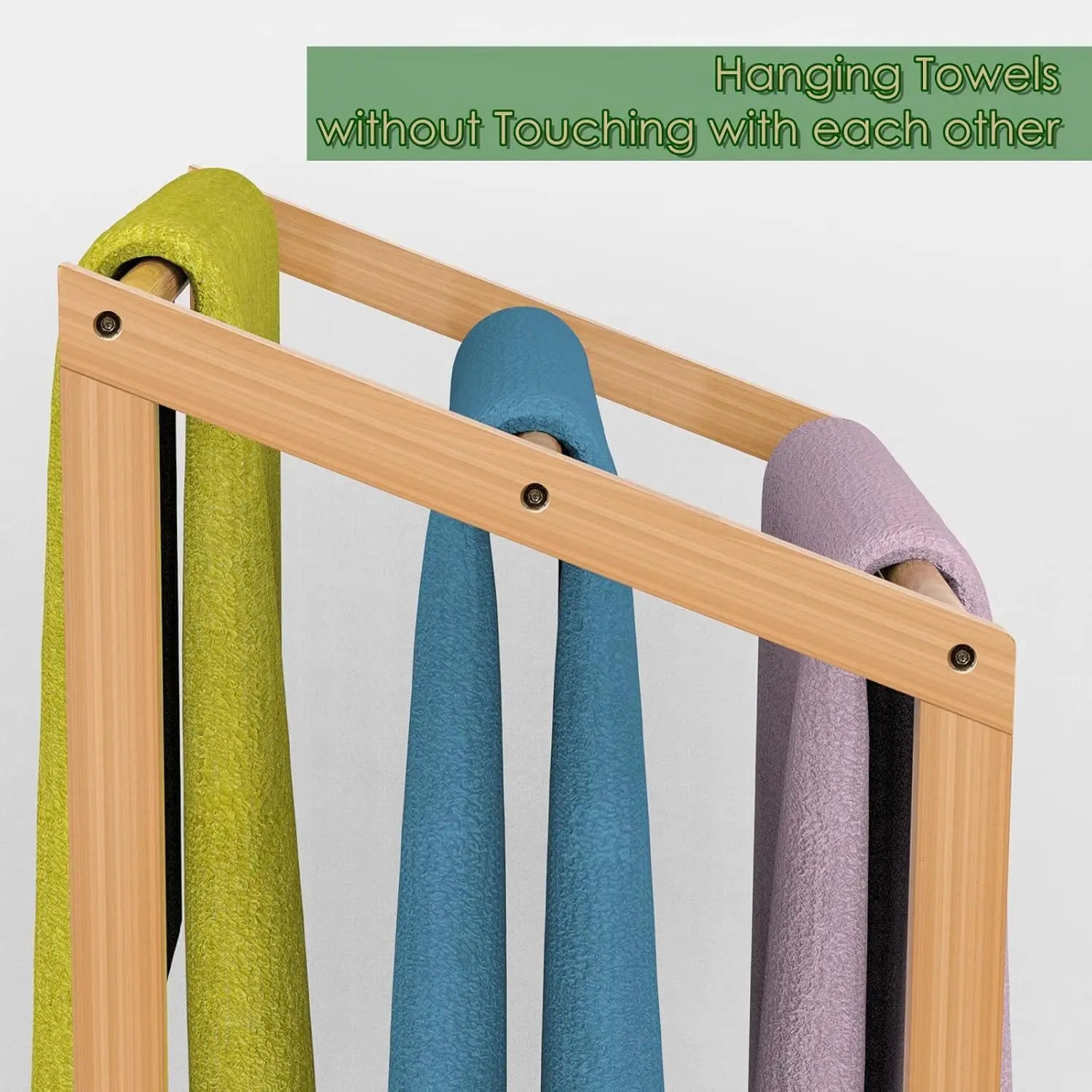 3-Tier Bamboo Freestanding Towel Rack – Bathroom Organizer
