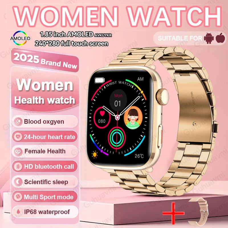AI Smart Health Watch ECG HRV Blood Pressure Monitor NFC