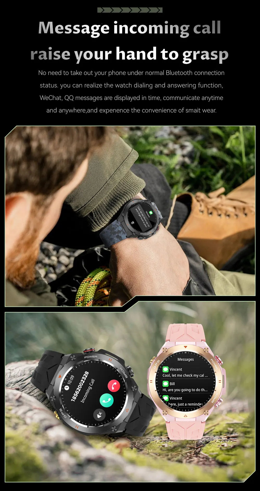 2025 Xiaomi GPS Sports Smartwatch – Waterproof with Bluetooth Call
