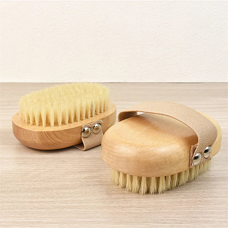 Natural Boar Bristle Bamboo Body Brush – Dry & Wet Exfoliating