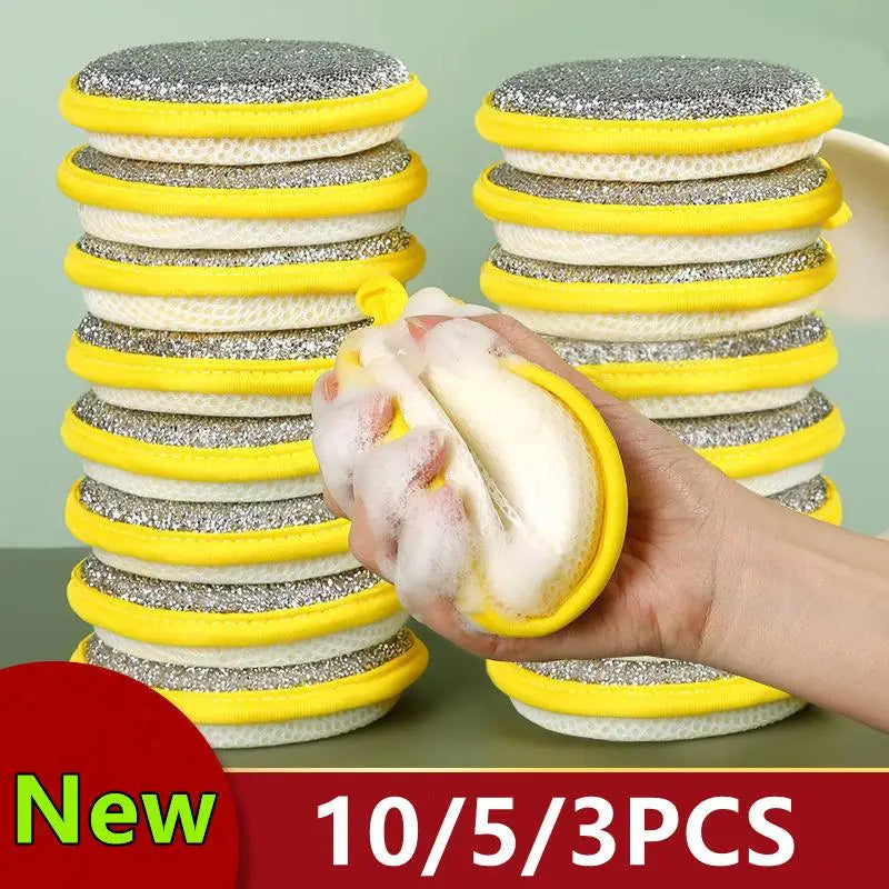 3/5/10PCS Double-Sided Dishwashing Sponges