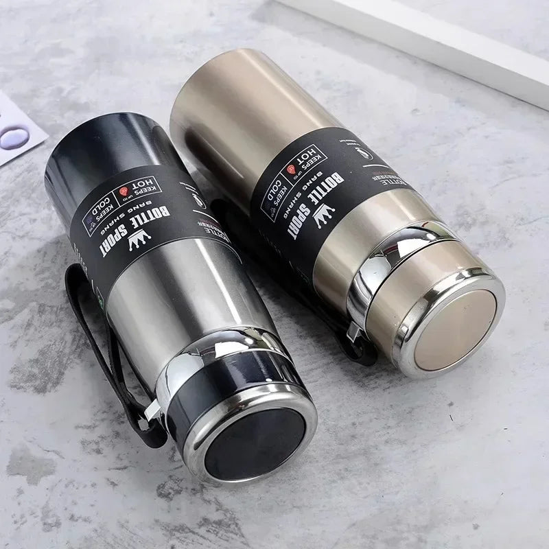 1L Stainless Steel Thermal Bottle – Hot & Cold Vacuum Flask