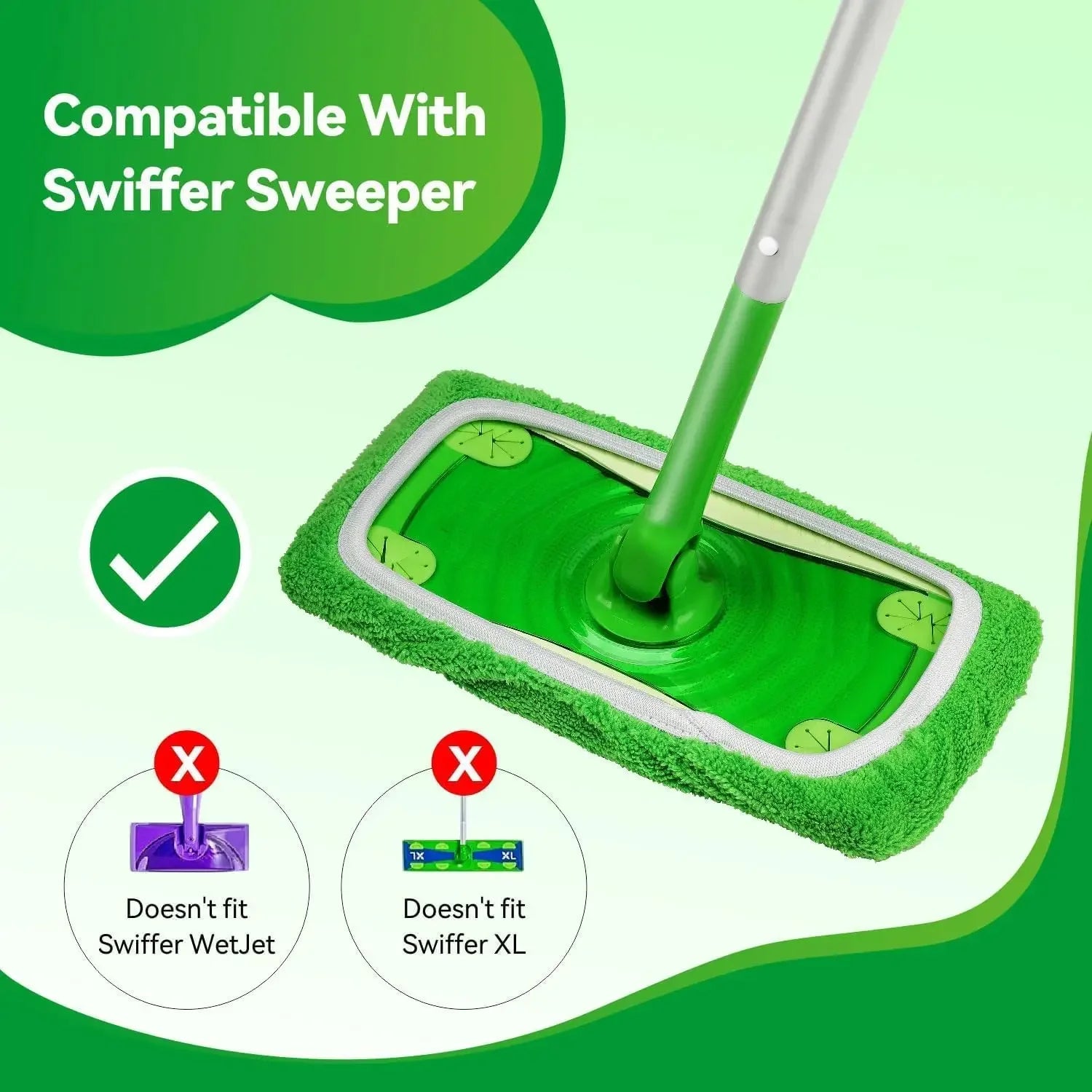 Reusable Microfiber Mop Pads – Wet & Dry Cleaning Cloths