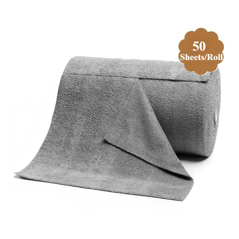Reusable Microfiber Cleaning Cloth Roll for Kitchen Household Use