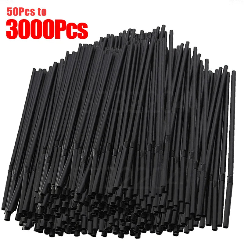 50–3000pcs Multicolor Drinking Straws – Party & Beverage Use