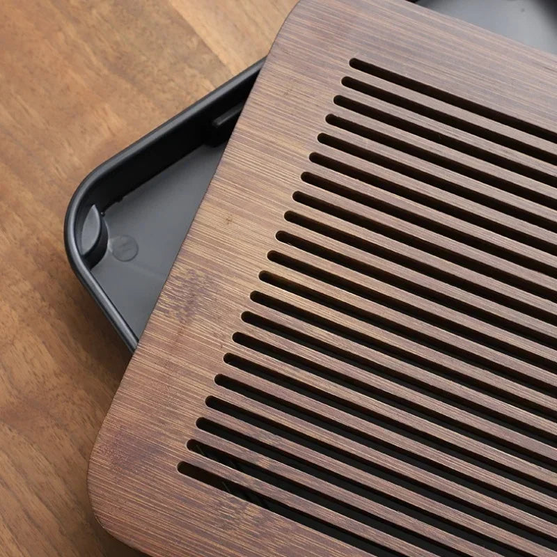Portable Bamboo Tea Tray – Kung Fu Tea Set Drainage Tray